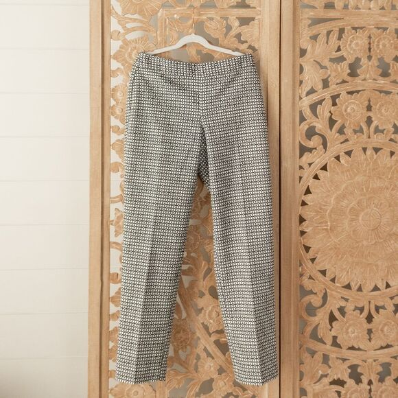 Pants - Women’s‎ Lined Black and White Geometeic Dress Pants